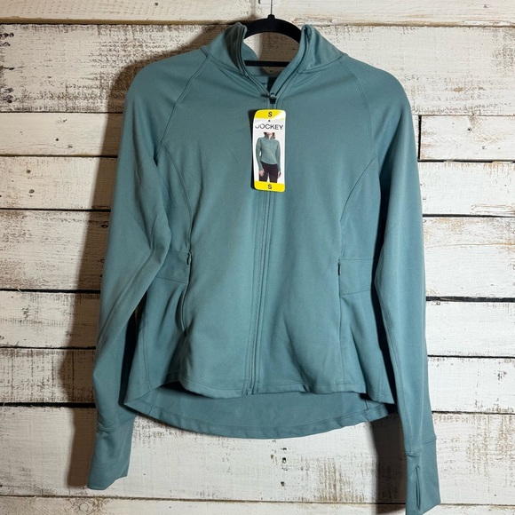 JOCKEY Womens Arctic Tulip Hem Yoga Full Zip Jacket Size Small NWT - Picture 1 of 6